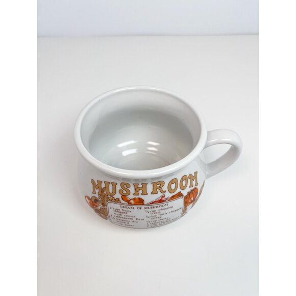Vintage mushroom soup mug - with cream of mushroom recipe - Picture 4 of 8